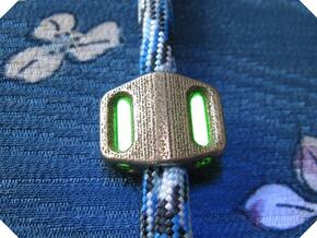 Pedal Bead Ver.1: Tritium (All Materials) in Polished Bronzed Silver Steel
