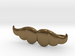 "Brazilian" Moustache Tie Bar (Metals) in Natural Bronze