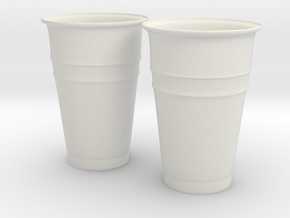 Plastic Cups in White Natural Versatile Plastic