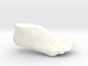 Women's Right Foot - Size 6.5-7 in White Processed Versatile Plastic