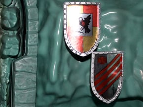 Castle Grayskull Entrance Shield (MOTUC) in Tan Fine Detail Plastic