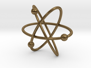 Atom Pendant in Polished Bronze