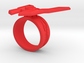 GG Rage Ring Sz 8 in Red Processed Versatile Plastic