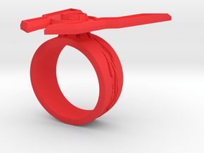 GG Rage Ring Sz 9 in Red Processed Versatile Plastic