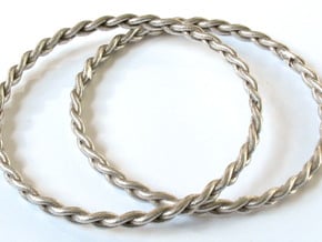 Braid bangle in Polished Silver