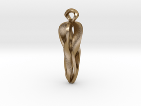 Pendant, Stylized 1 in Polished Gold Steel