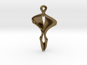 Pendant, Stylized 4 in Polished Bronze