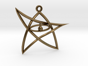 ElderSign Pendant in Natural Bronze