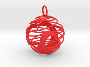 Christmas Bauble 2 in Red Processed Versatile Plastic