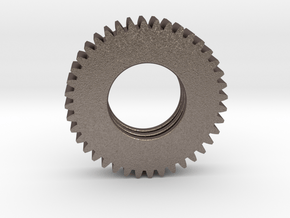 Gear Mn=1 Z=40 Pressure Angle=20° in Polished Bronzed Silver Steel