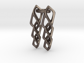Cube Chain in Polished Bronzed Silver Steel