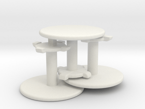 Round Tables X3 HO in White Natural Versatile Plastic