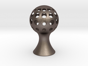 Sphere-light in Polished Bronzed Silver Steel