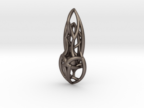 Flow Pendant in Polished Bronzed Silver Steel