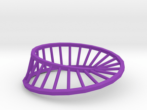 Moebius Ring | Inside-out a1 in Purple Processed Versatile Plastic