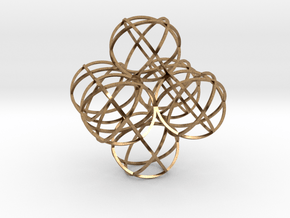 Packed Spheres Octahedron in Natural Brass