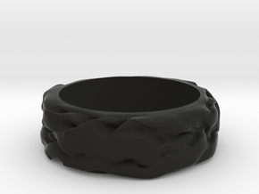 Turbulent ring in Black Natural Versatile Plastic