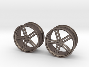 17 Inch Wheel in Polished Bronzed Silver Steel