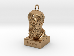 Epicurus Keychains 2 inches tall in Polished Brass