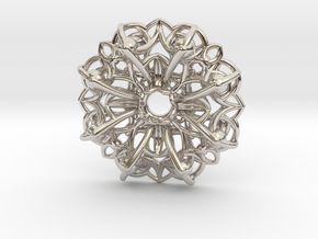 Mandala Flow Pendant in Platinum