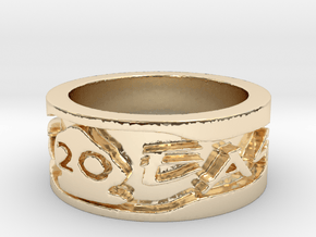 20 Year Anniversary War Eagle Ring (Size 6.5) in 14K Yellow Gold
