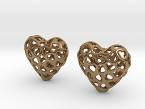 Small hearts, Big love (from $17.50) in Natural Brass