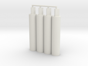 4x Thick Pegs 2.0 in White Natural Versatile Plastic