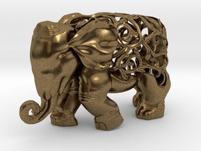 Figurine Elephant Verziert in Natural Bronze