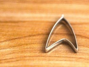 Star Trek Pendant in Polished Silver