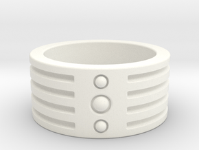 Multiband Ring (US 7) in White Processed Versatile Plastic