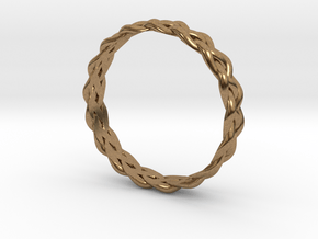 4 Strand Loose Ring in Natural Brass