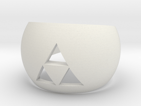 Triforce Cut Out Ring II size 7 in White Natural Versatile Plastic