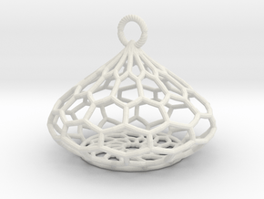 Tear Drop Basket in White Natural Versatile Plastic