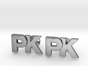 Monogram Cufflinks PK in Polished Silver