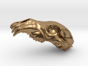Bear Skull. WT-1. 6cm in Natural Brass