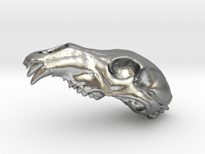 Bear Skull. WT-1. 6cm in Natural Silver