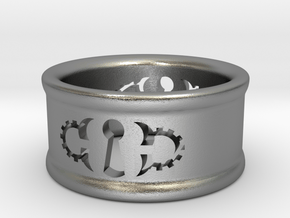 Custom Keyhole Steam: Ring Size 7 in Natural Silver