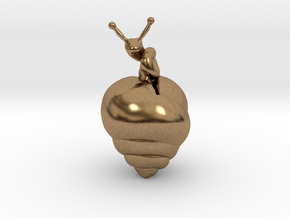 Snail Pendant in Natural Brass
