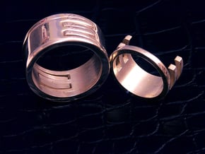 Interlocking Rings (US size 6.5) in Polished Silver
