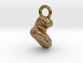 Comet 67P Keychain / Charm / Pendant in Natural Brass