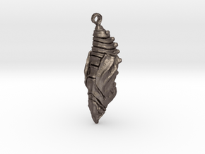 Chrysalis Pendant in Polished Bronzed Silver Steel