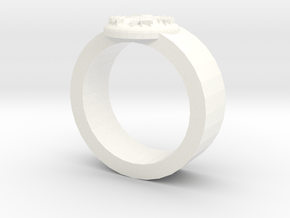 Winter Ring in White Processed Versatile Plastic