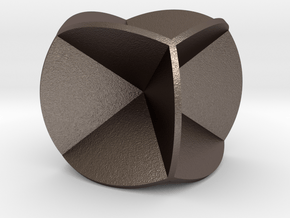 DRAW geo - sphere 06 cut outs in Polished Bronzed Silver Steel