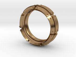 Armored Ring in Natural Brass