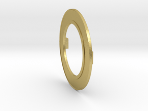 Horn Button retainer, LOW PROFILE, Ver.2 ($10) in Natural Brass