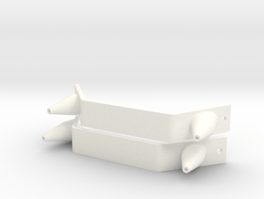 Pair of Toe Plates & Spikes MOW 2013-14 boots ESB in White Processed Versatile Plastic