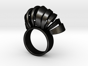 Nasu Ring Size 7 in Matte Black Steel