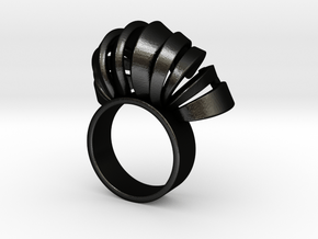 Nasu Ring Size 8 in Matte Black Steel