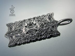 Spaceship Door Tag Pendant : Resonator Range in Polished Silver