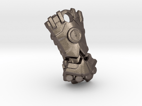 Power Fist Pendant in Polished Bronzed Silver Steel